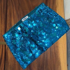 Danielle Guizio Low Rise Paillette Skirt in Tropic